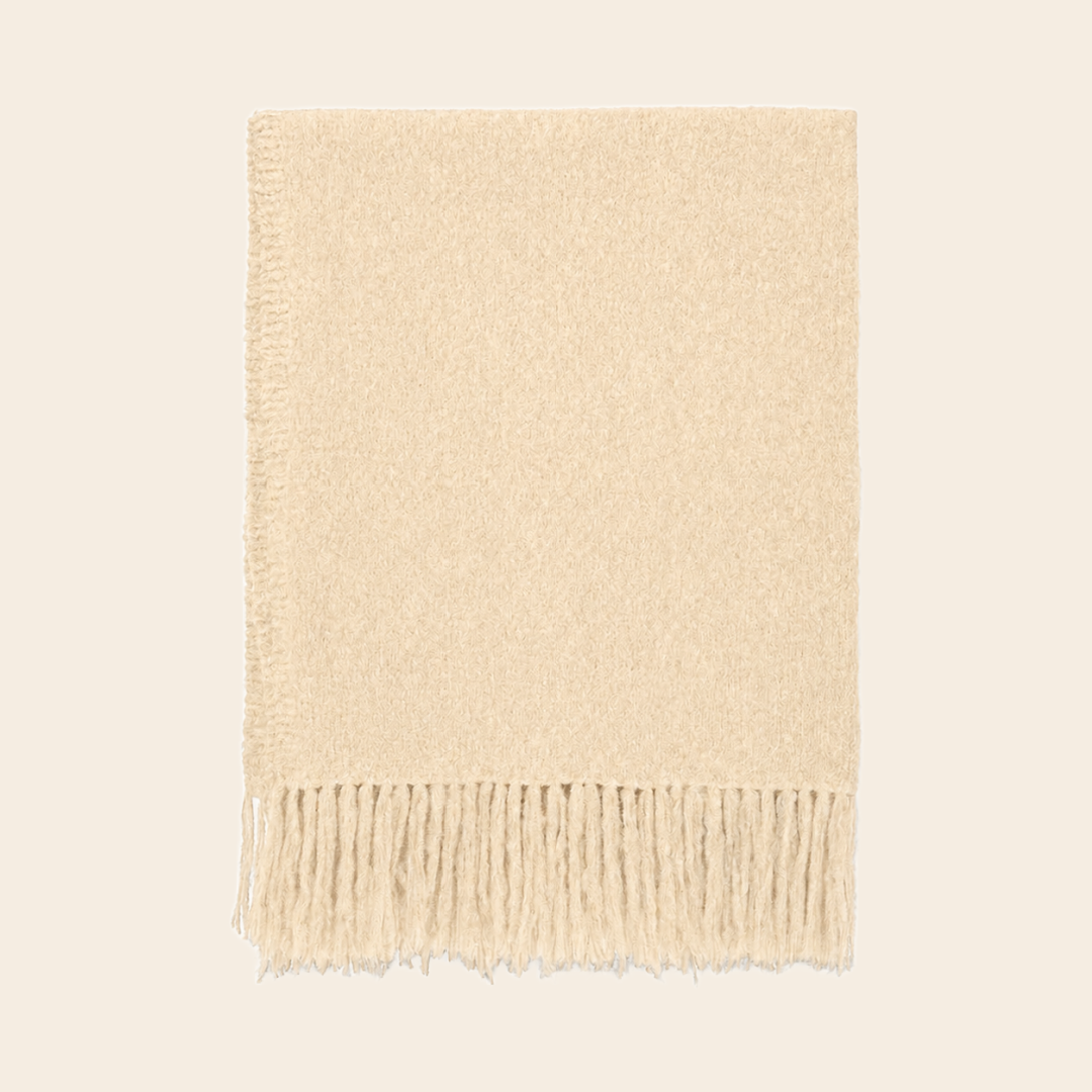 Inti Knitwear deken 'Cobija' alpaca - marfil