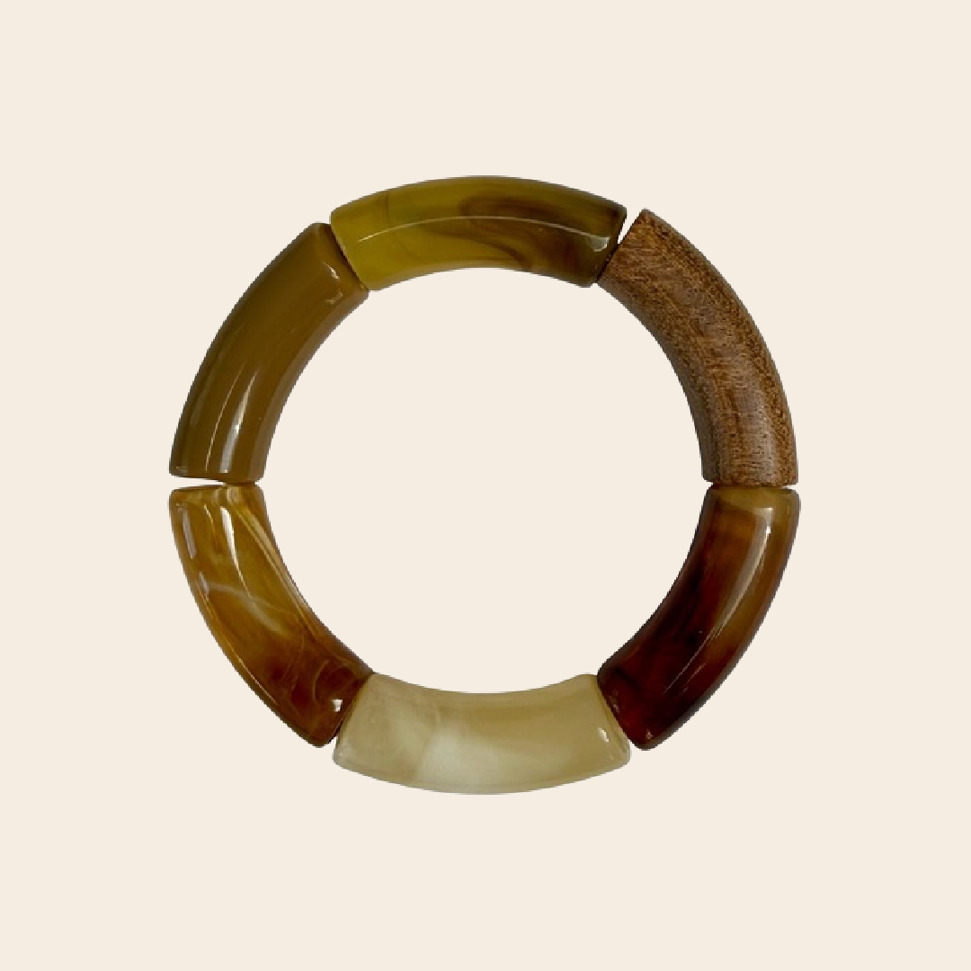 ByBjør armband 'Rainbow' mix natural - soft