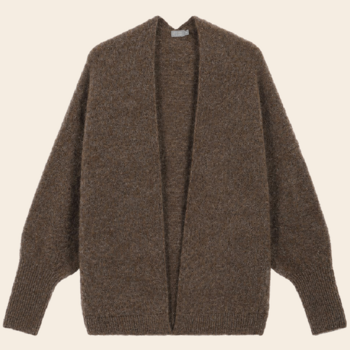 No Man's land vest superkid mohair - dark mink