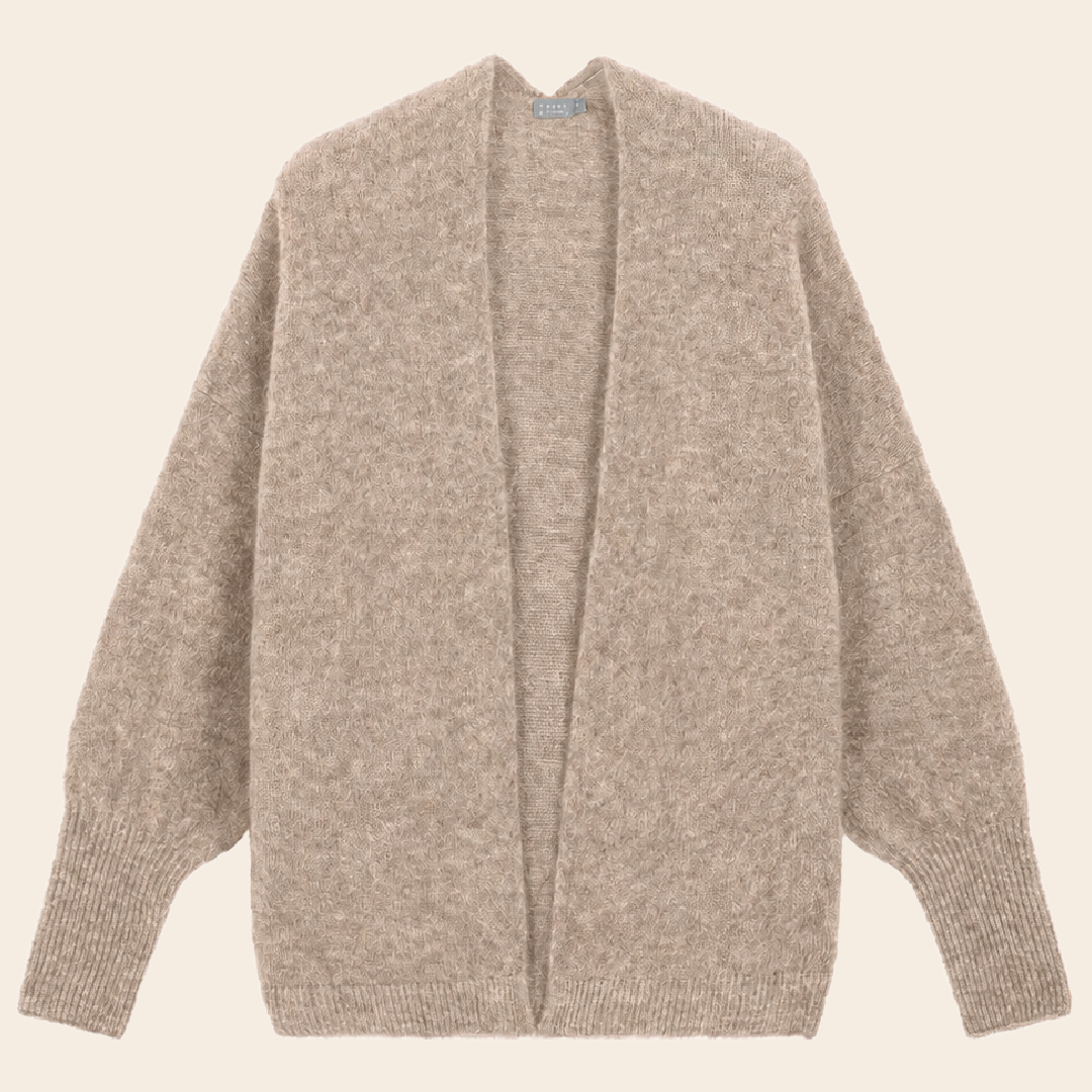 No Man's land vest superkid mohair - oak