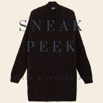 No Man's land lang vest superkid mohair - espresso