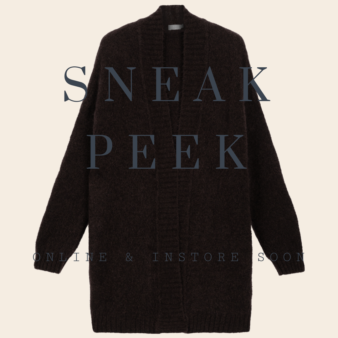 No Man's land lang vest superkid mohair - espresso