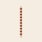 IBLaursen taper candle 'Striped' - brown/beige