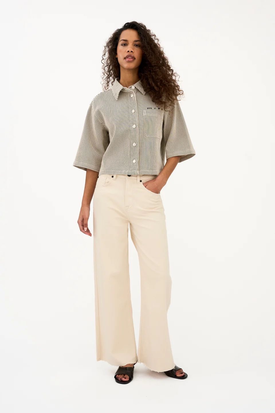 IVY Copenhagen cropped jeans 'Medina' katoen - ecru