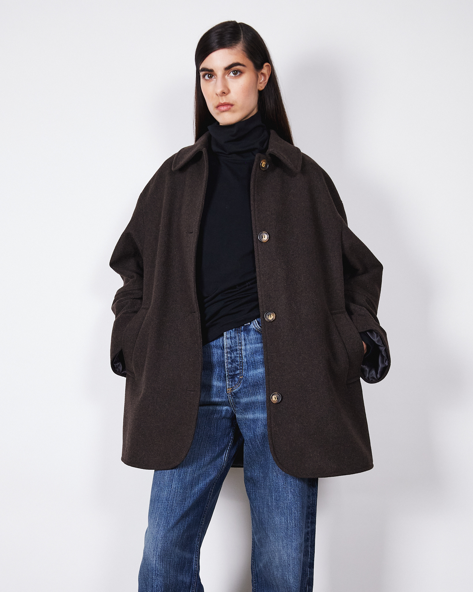 Brixtol coat 'Edie' wool - brown