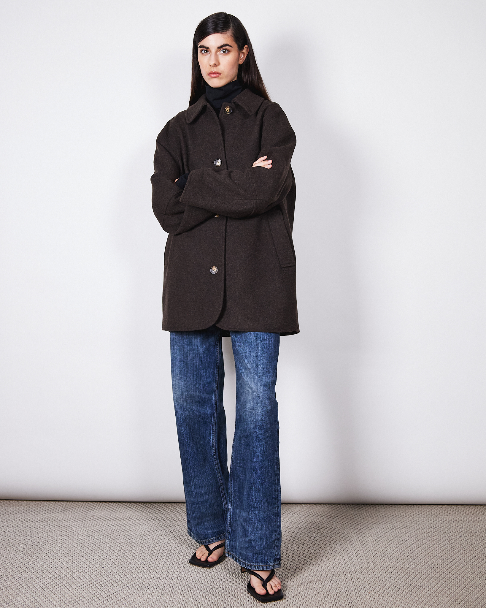 Brixtol coat 'Edie' wool - brown
