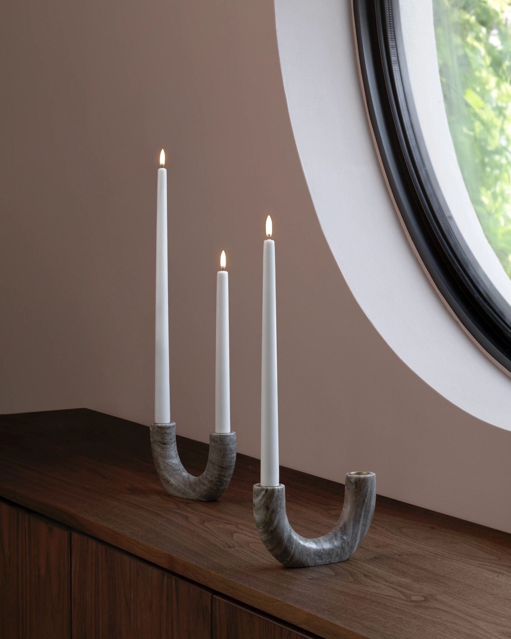 Uyuni candleholder 'Måltider' - marble