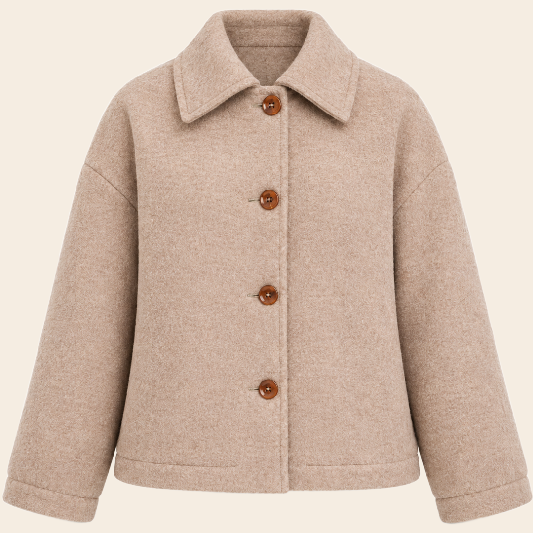 SacreCoeur jas 'Nell' wol - wood beige