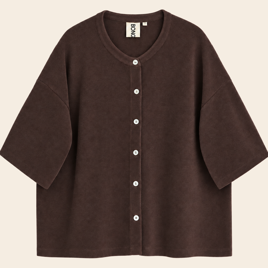 Bongusta oversized shirt one size - Coffee