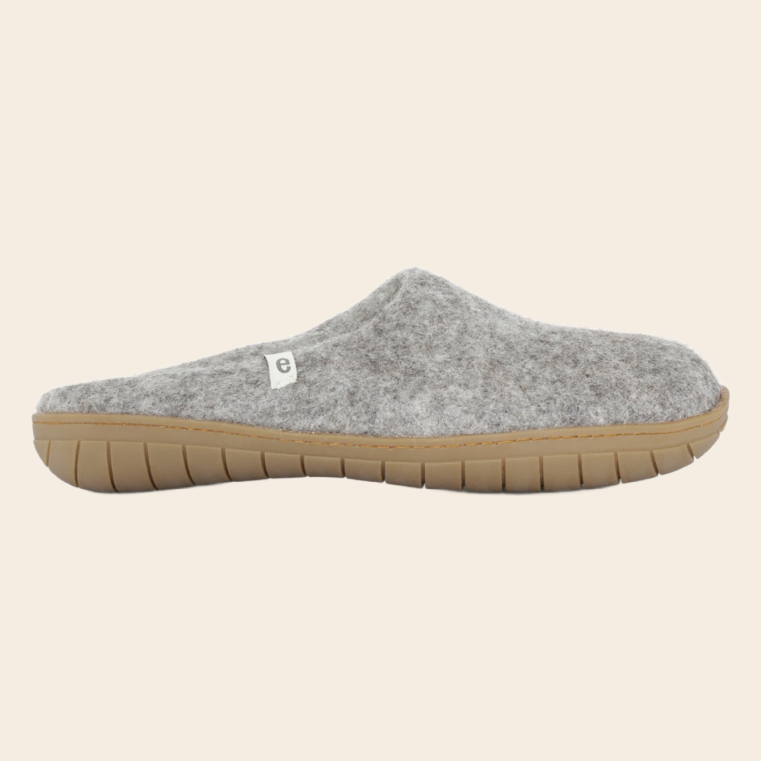 Egos slipper natural grey - rubber zool