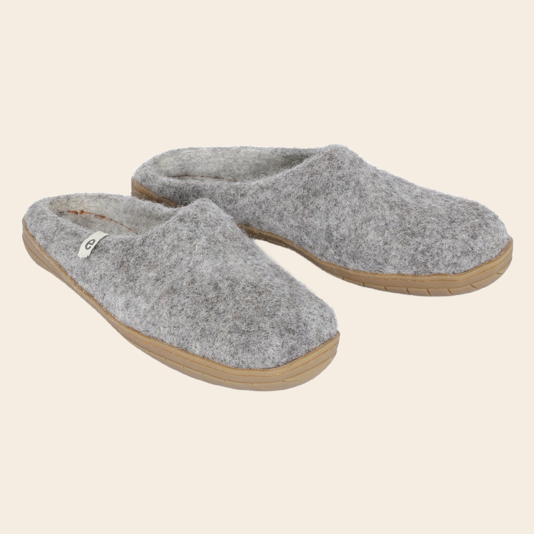 Egos slipper natural grey - rubber zool