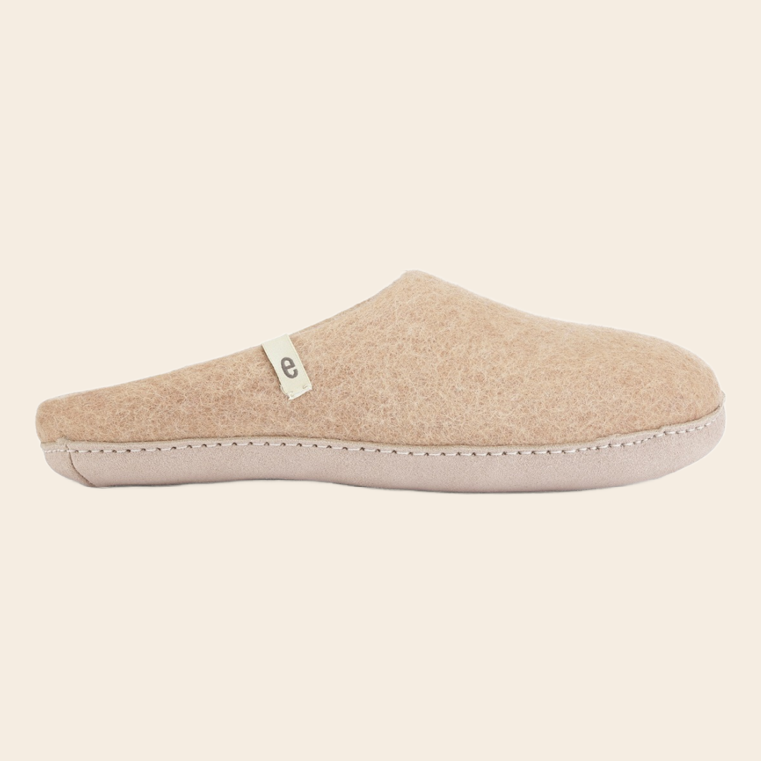 Egos slipper beige - suede zool