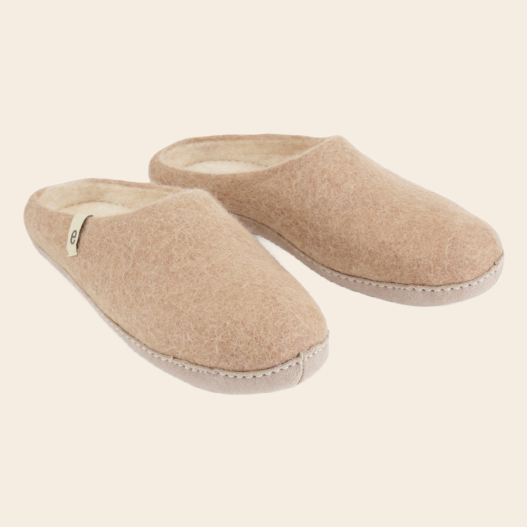 Egos slipper beige - suede zool