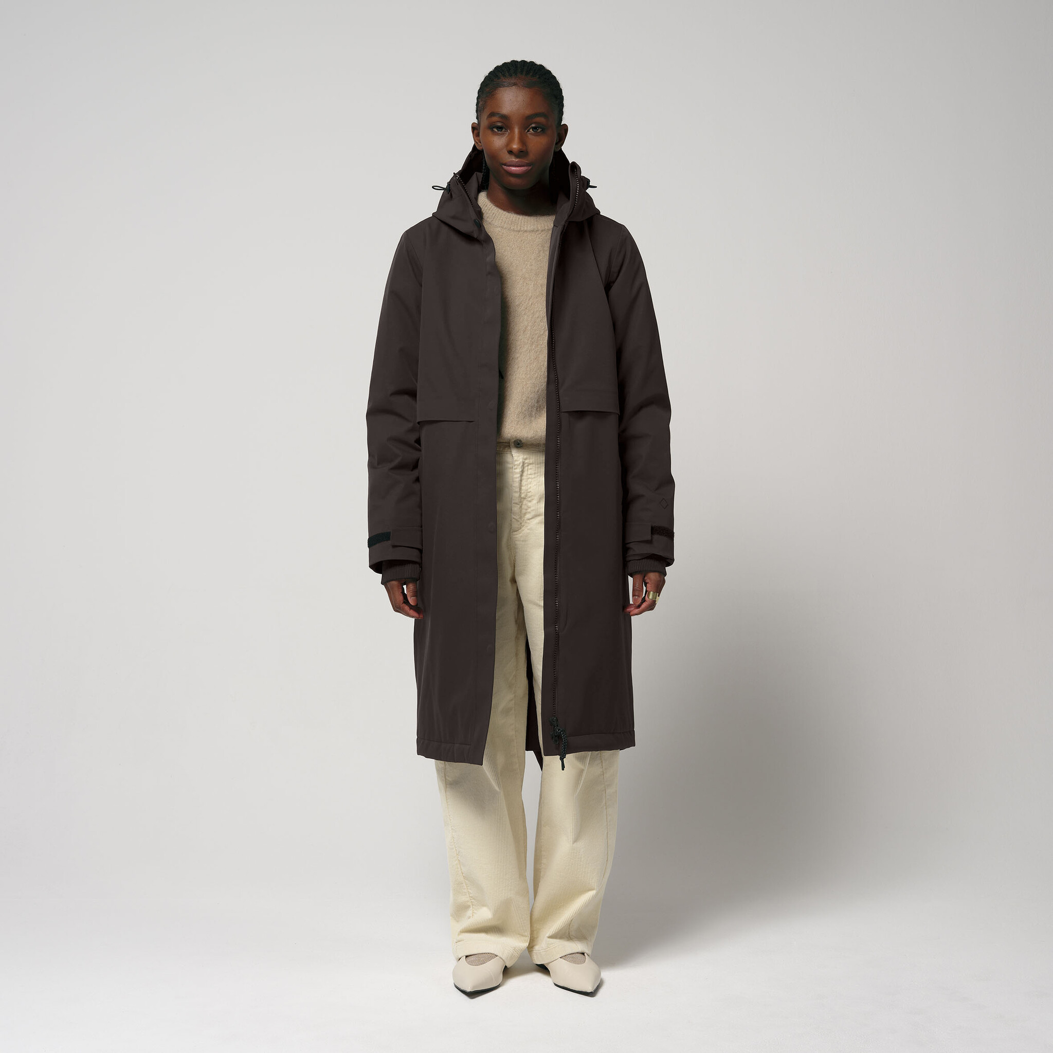 Gofranck waterproof parka 'Nebula' - black coffee
