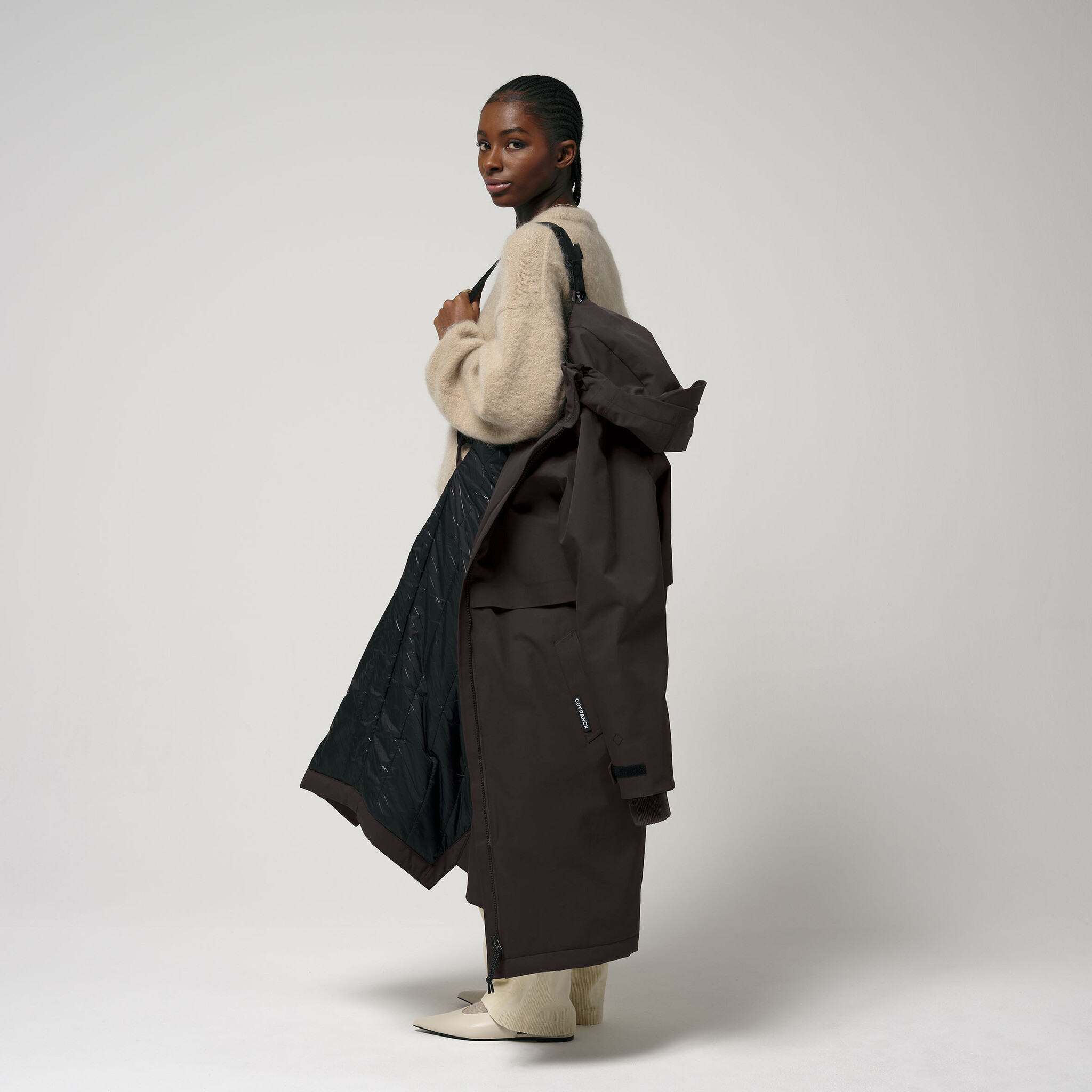 Gofranck waterproof parka 'Nebula' - black coffee