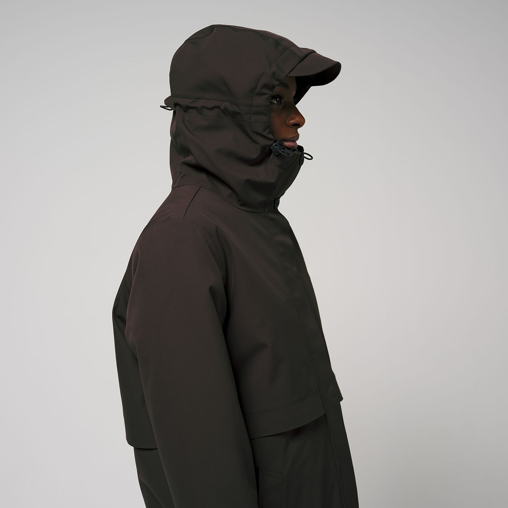 Gofranck waterproof parka 'Nebula' - black coffee
