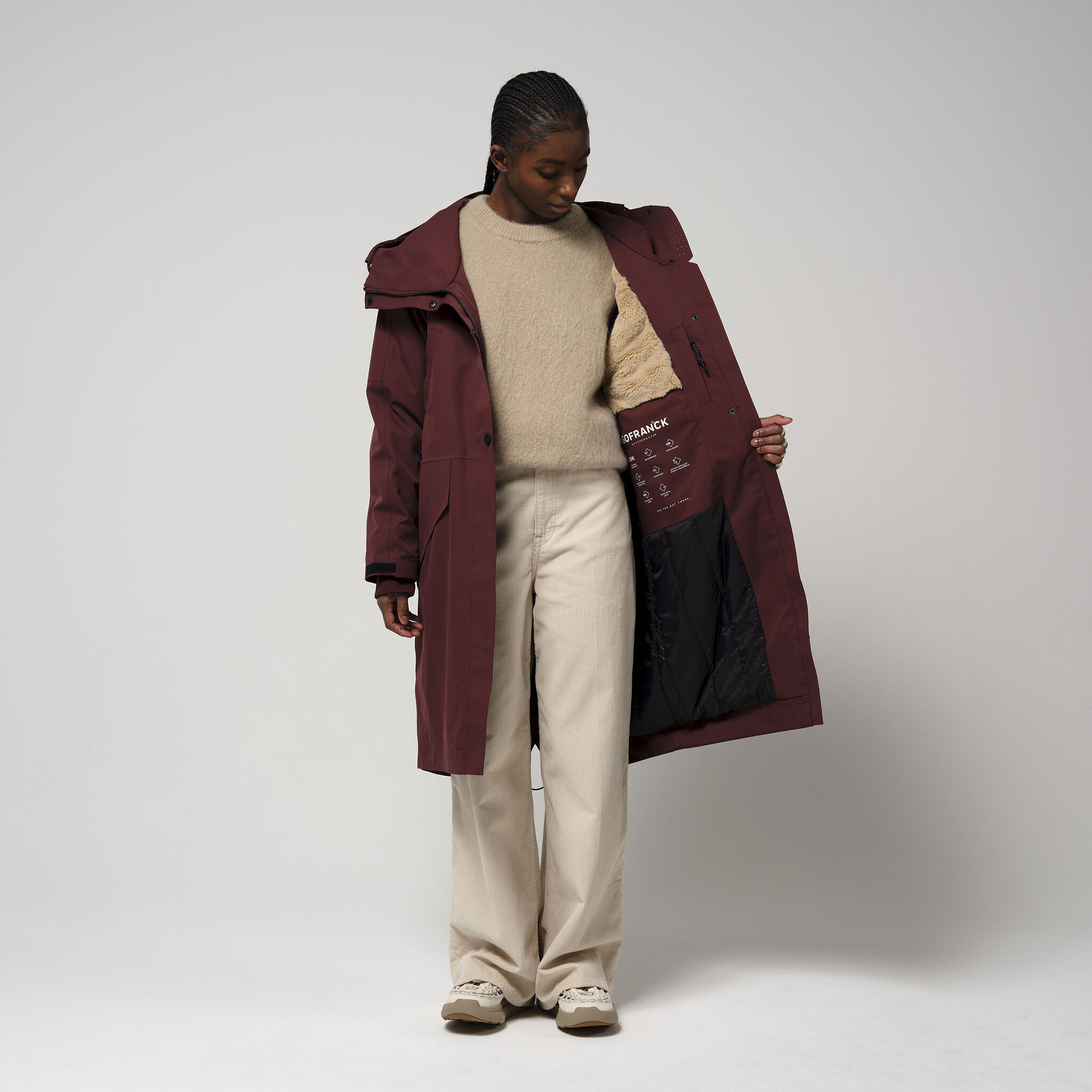 Gofranck waterproof parka 'Cold Winter' - andorra red