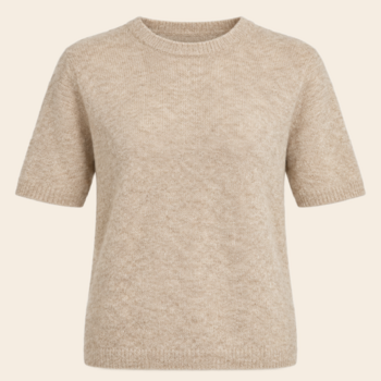 Majestic Filatures sweater merino wool - ecru chiné
