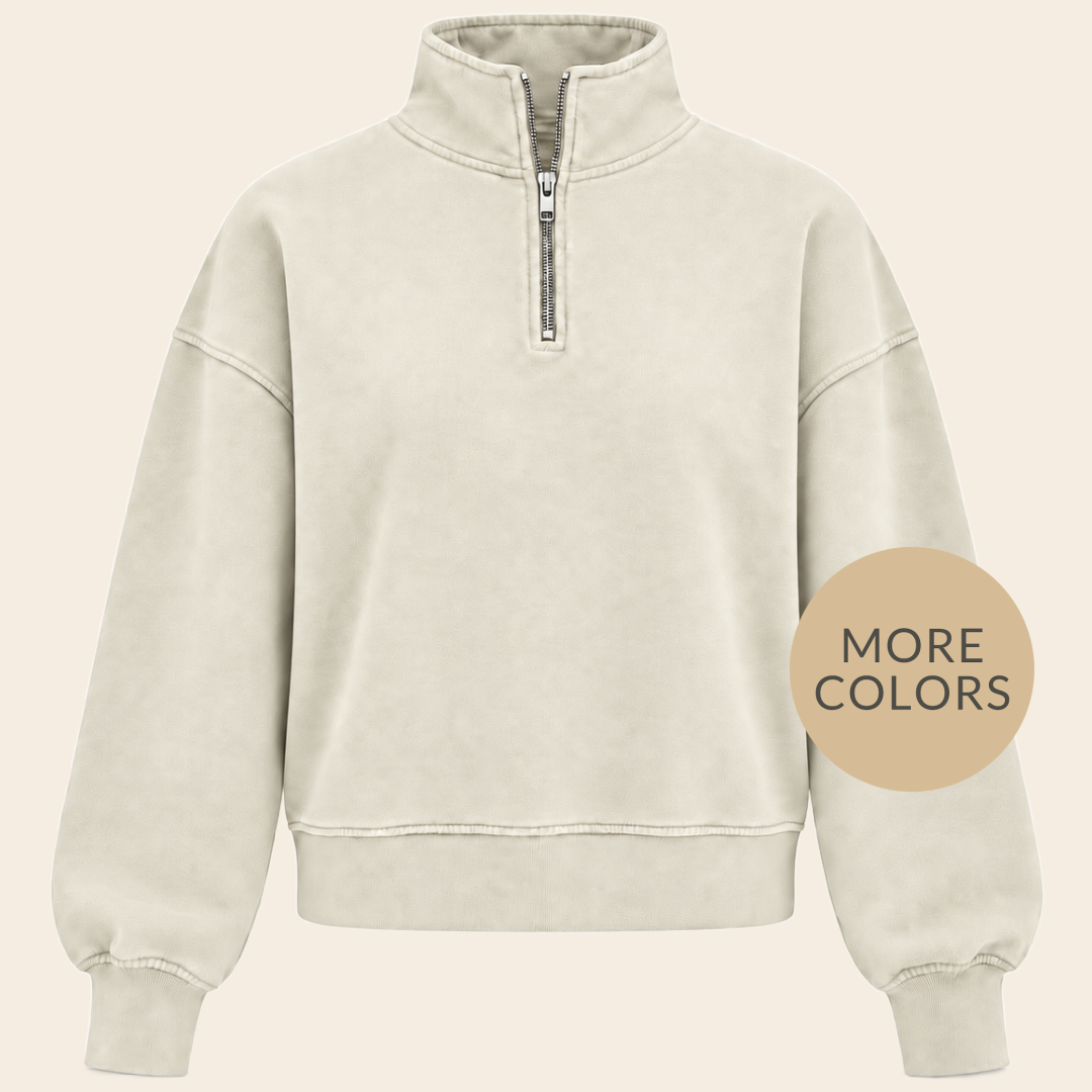Colorful Standard trui met rits katoen