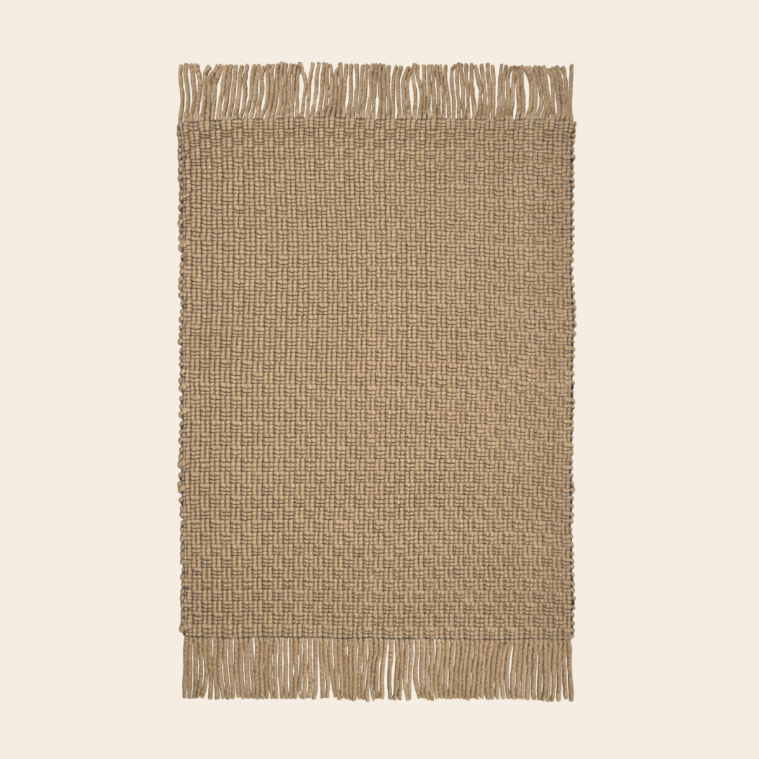 Ferm Living vloerkleed 'Udo' wol / katoen - tan