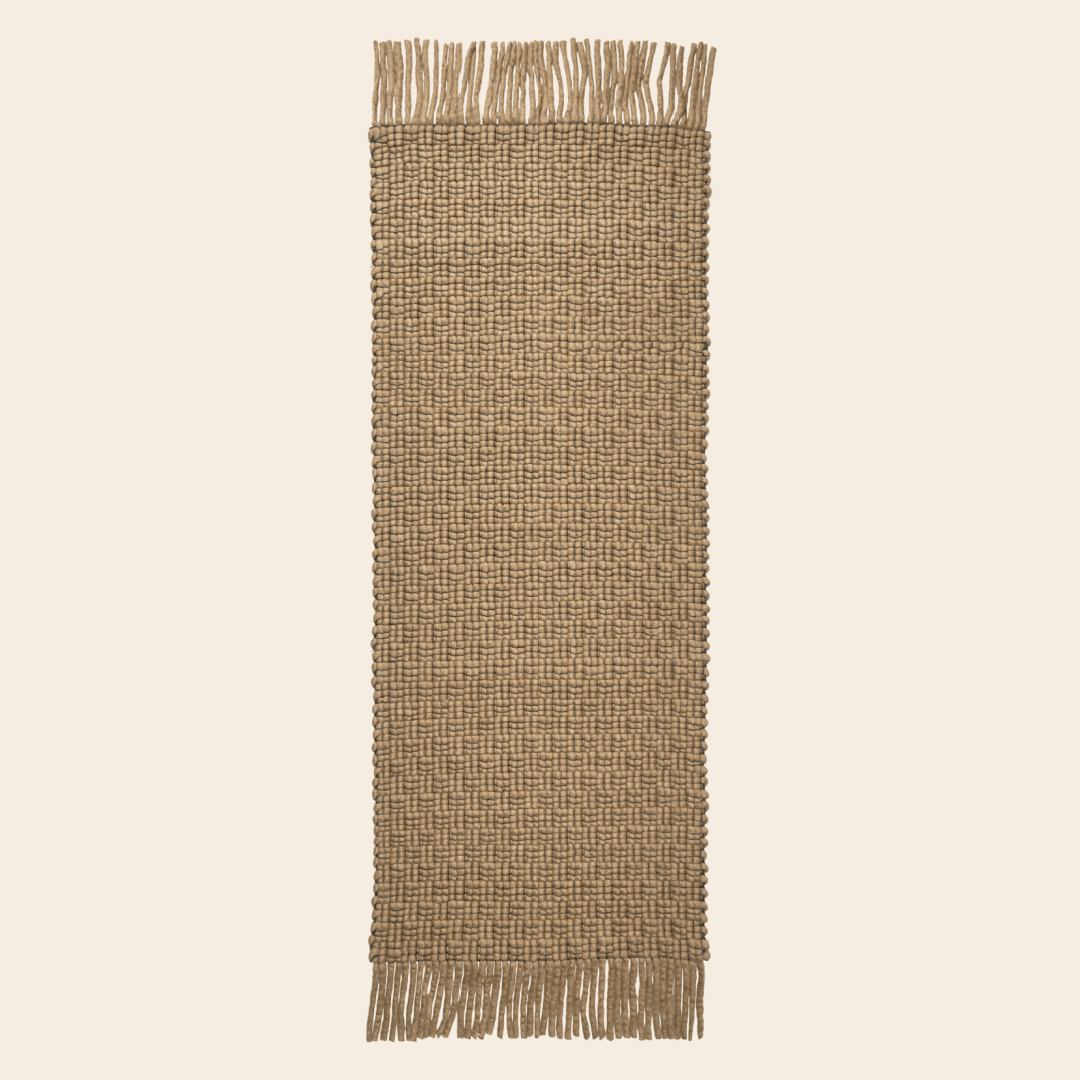 Ferm Living vloerkleed 'Udo' wol / katoen - tan