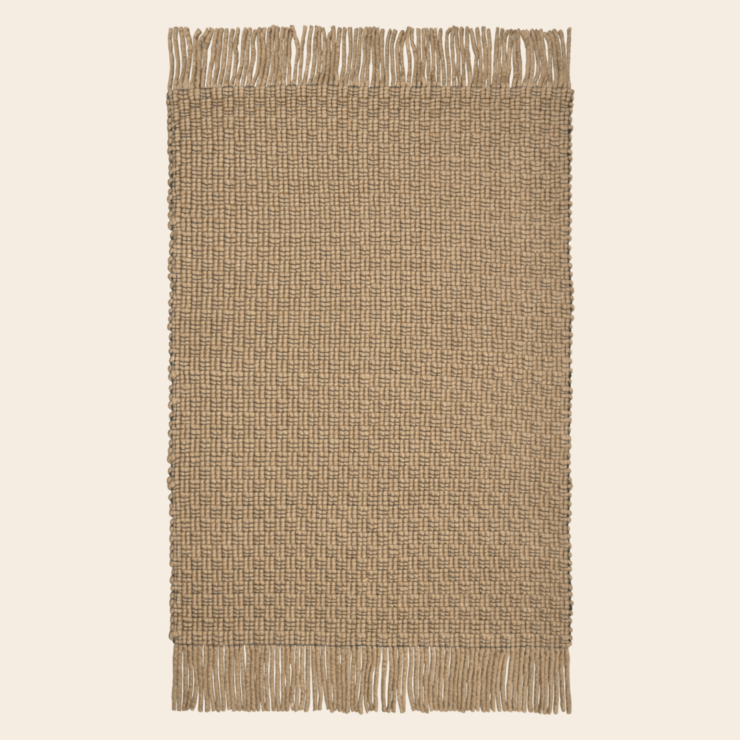 Ferm Living vloerkleed 'Udo' wol / katoen - tan