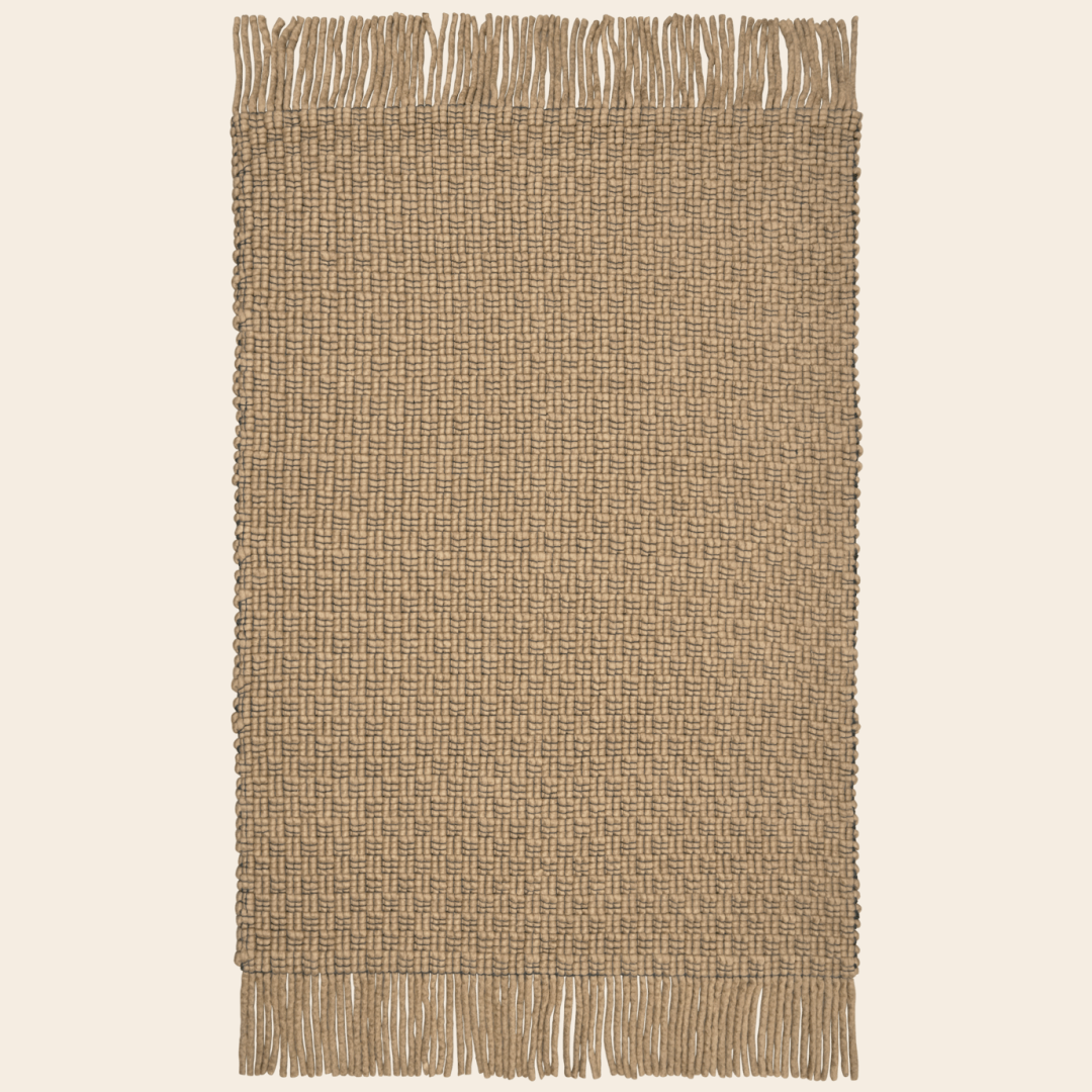 Ferm Living vloerkleed 'Udo' wol / katoen - tan