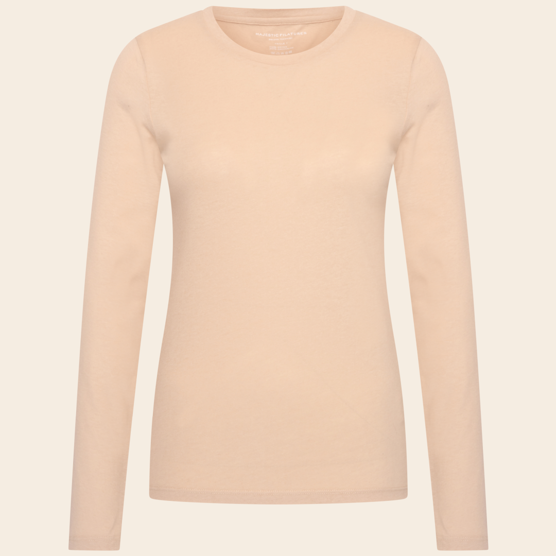 Majestic Filatures cotton/cashmere shirt – powder blush