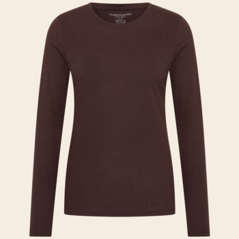 Majestic Filatures shirt katoen / cashmere - chocolate mousse