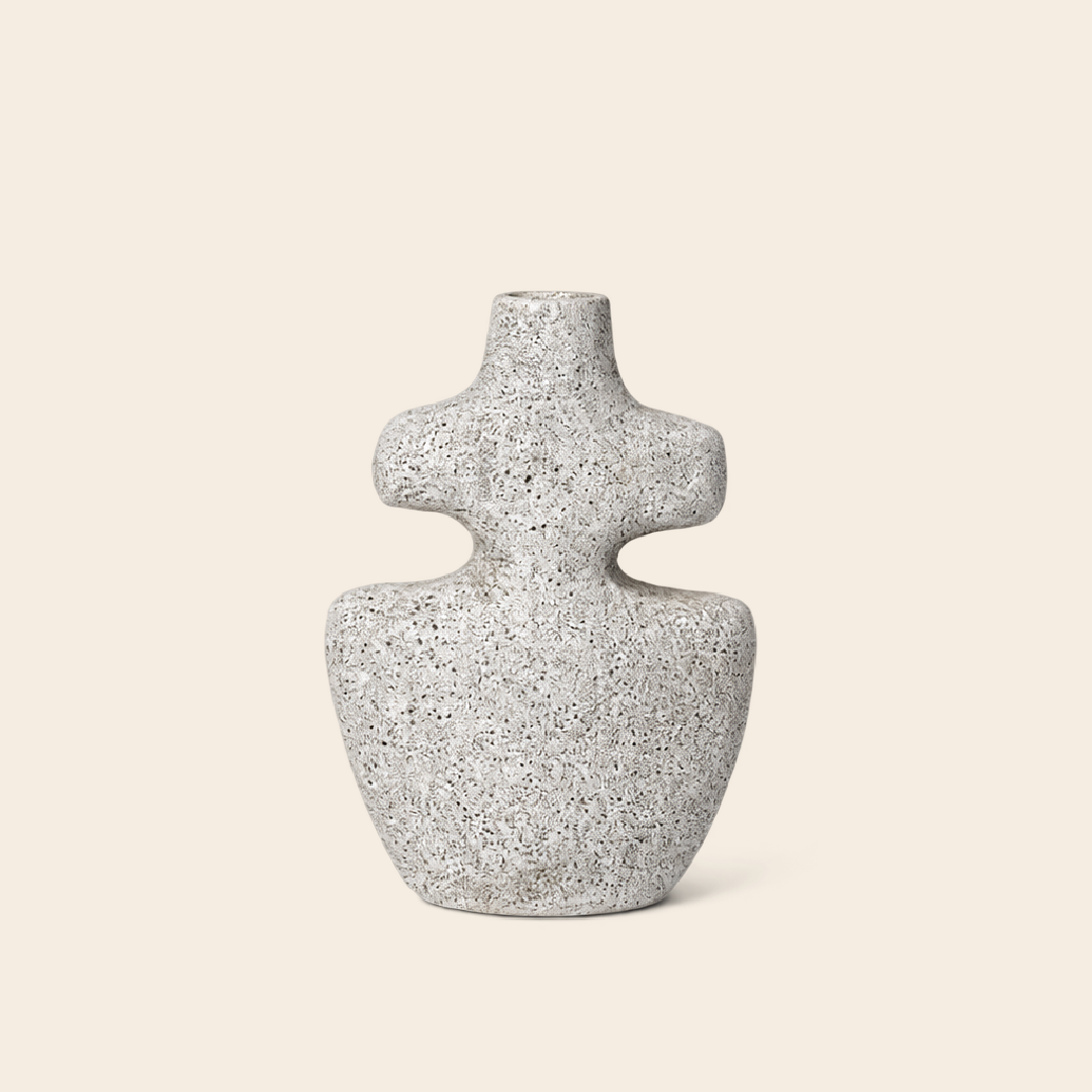 Ferm Living kandelaar 'Yara' M - grey pumice