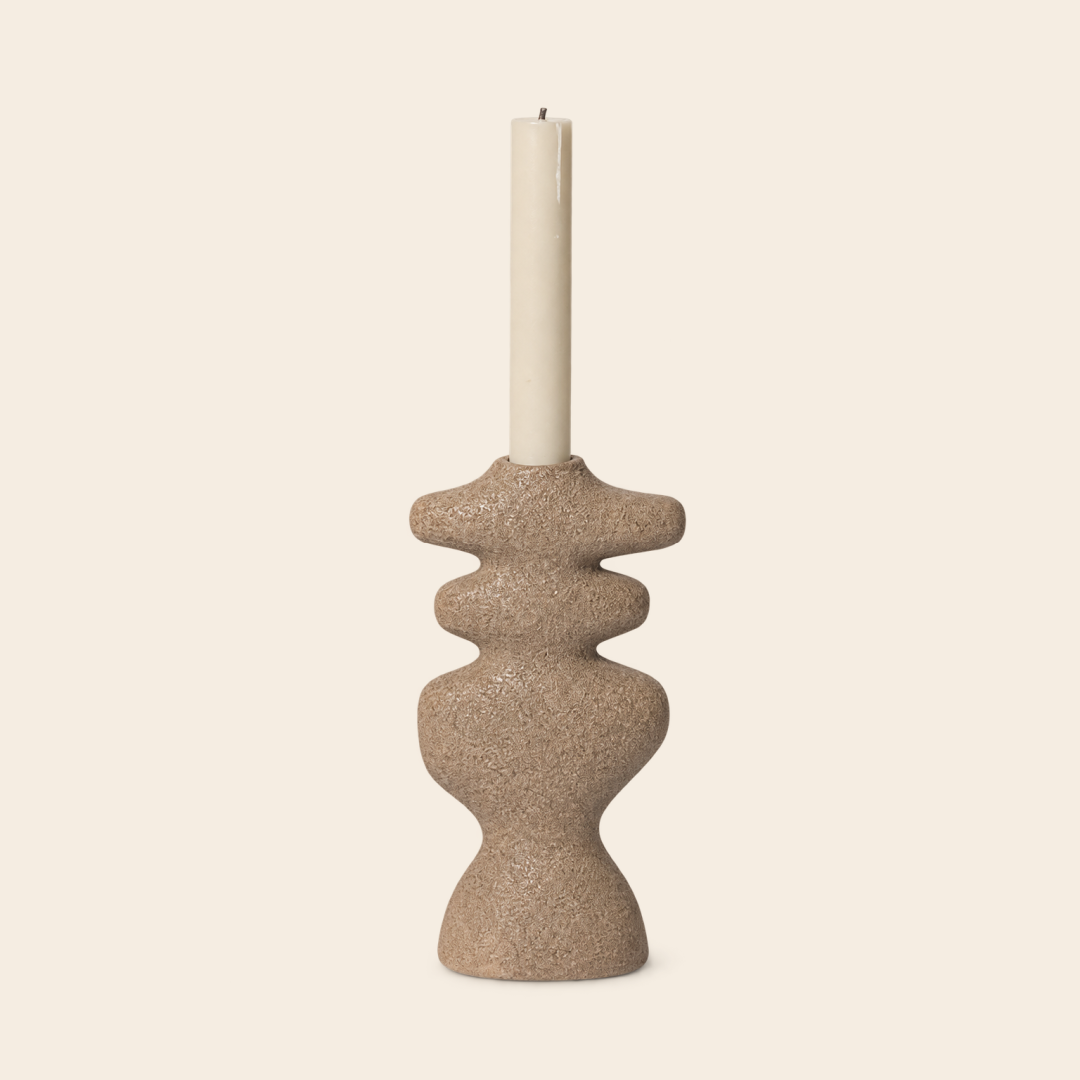 Ferm Living kandelaar 'Yara' L - dark sand