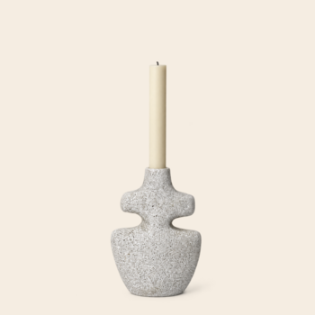 Ferm Living candle holder 'Yara' M - grey pumice