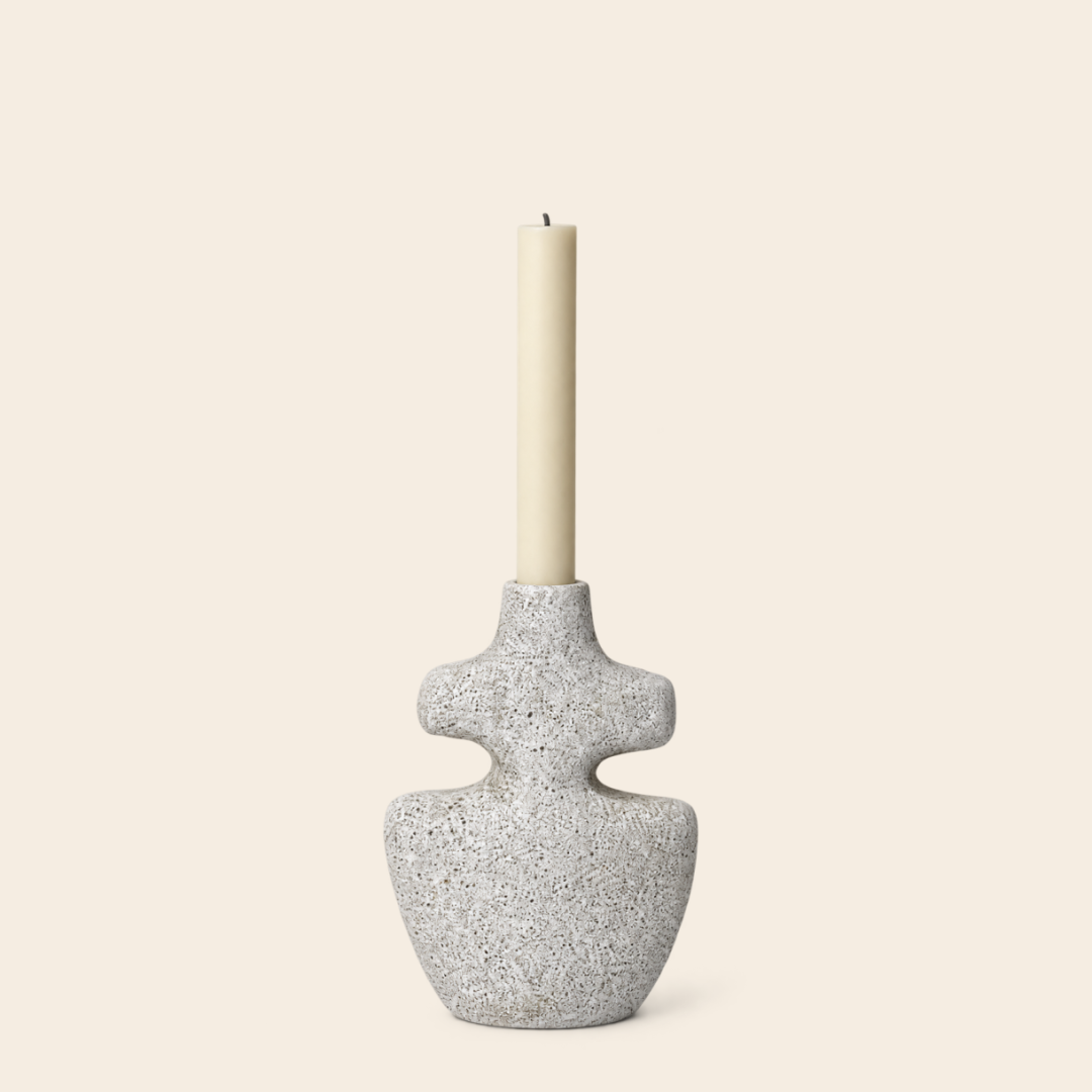 Ferm Living kandelaar 'Yara' M - grey pumice