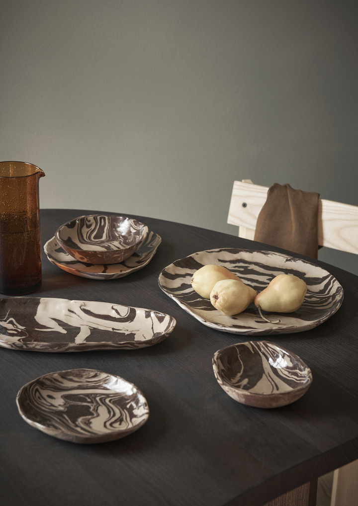 Ferm Living schaal 'Ryu' L - aardewerk