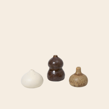 Ferm Living set/3 vases 'Komo' - multi