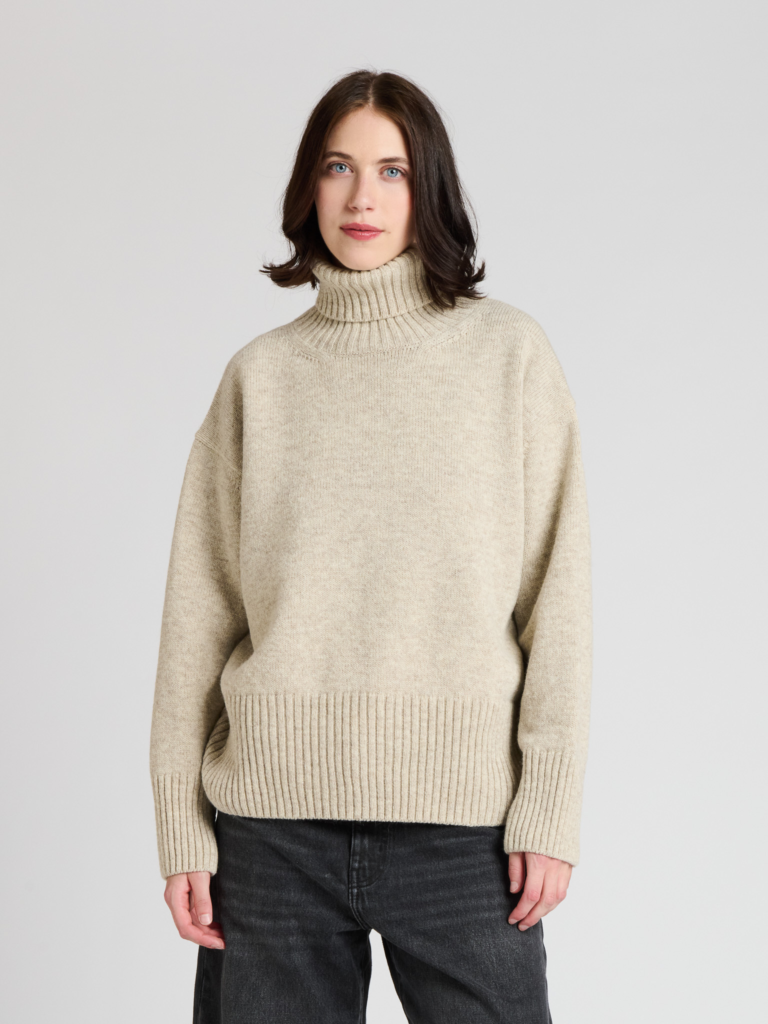 The Knitwit Stable trui 'Ember' wol - beige melange