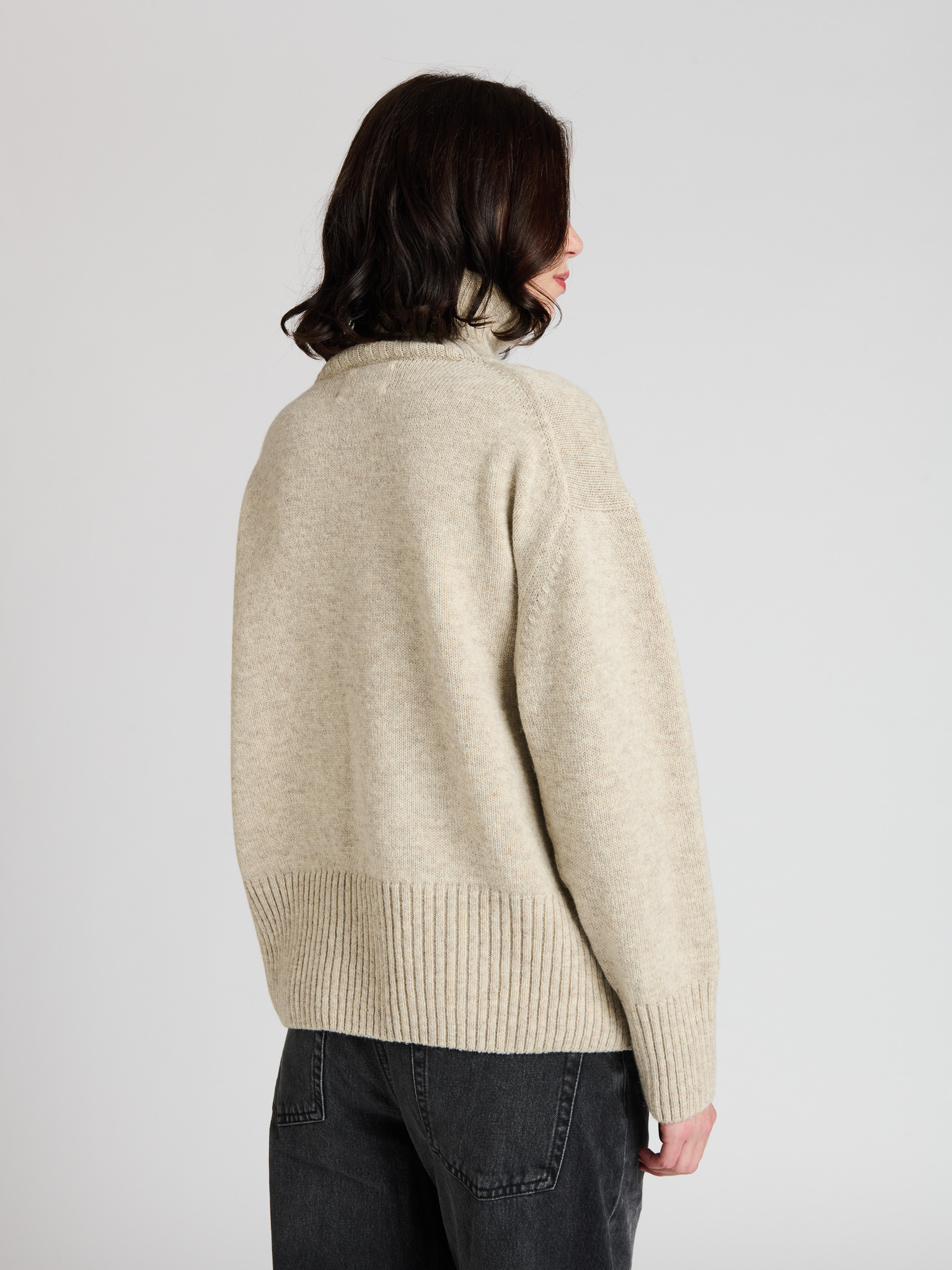 The Knitwit Stable trui 'Ember' wol - beige melange