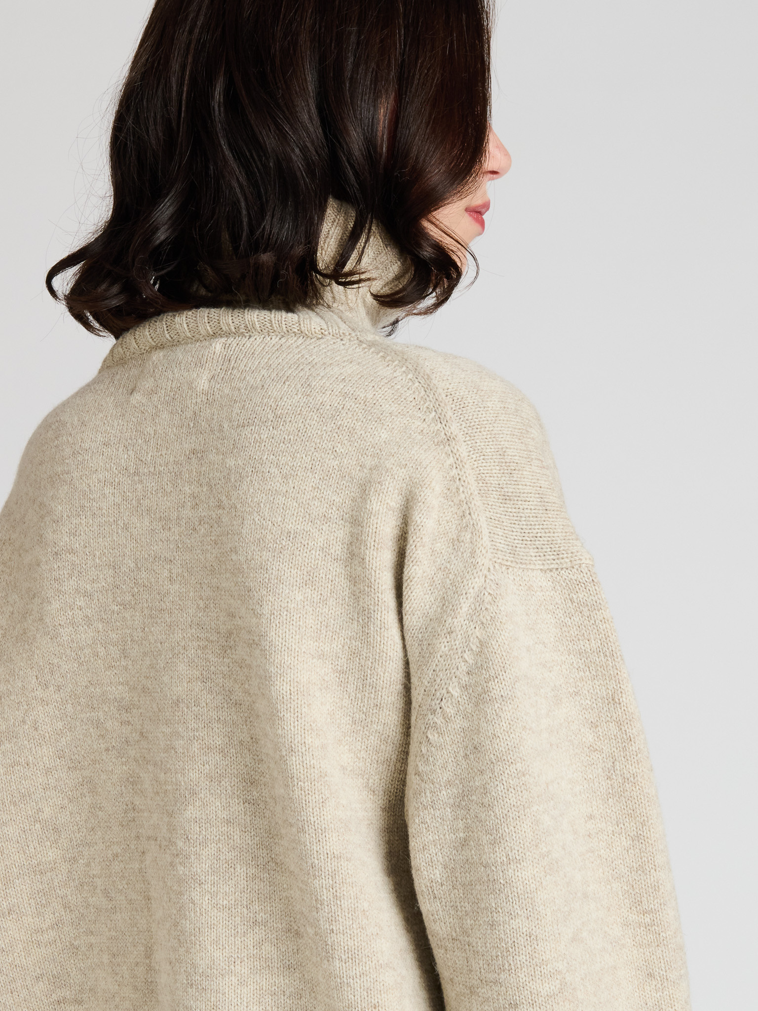 The Knitwit Stable trui 'Ember' wol - beige melange
