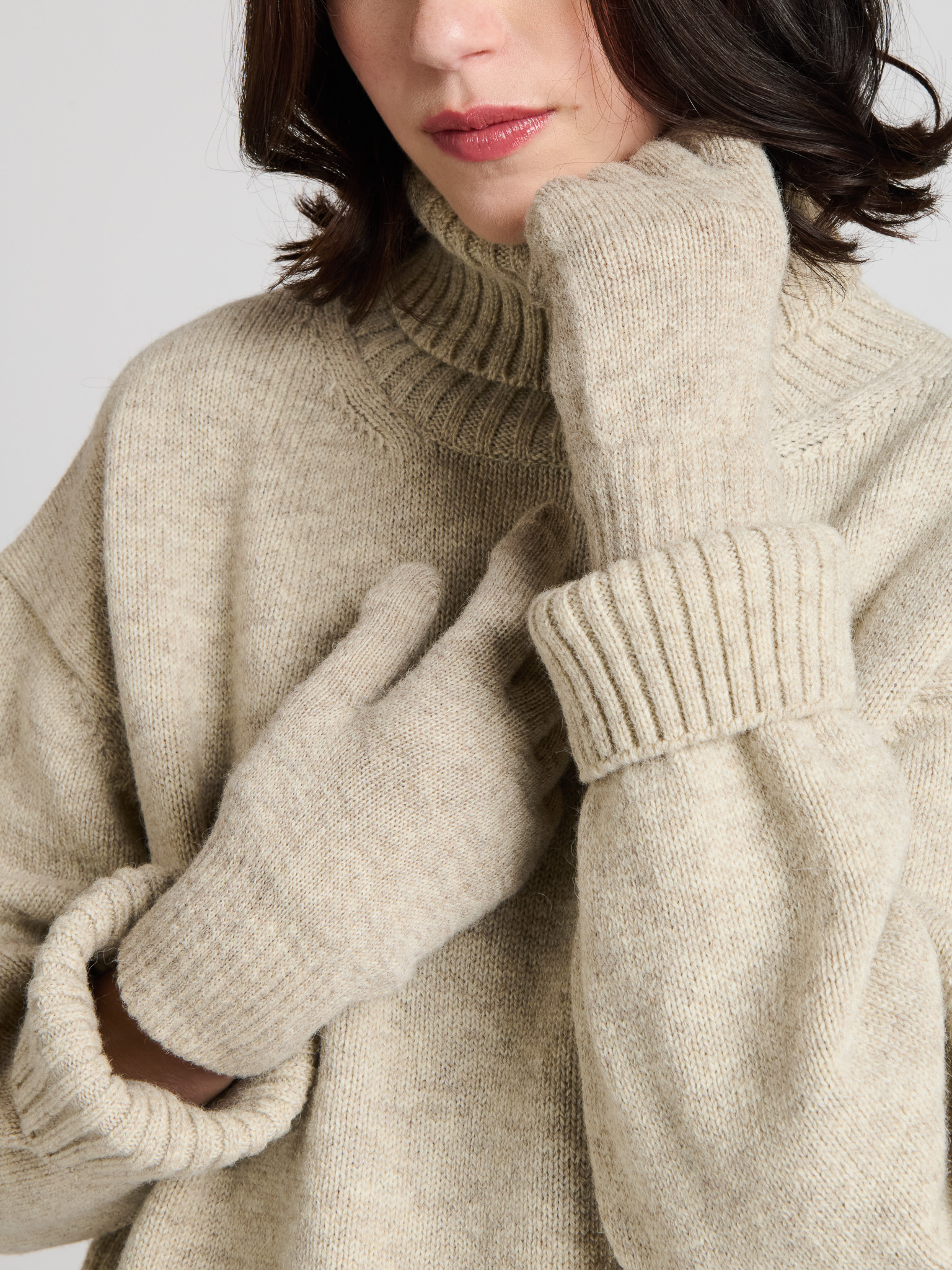 The Knitwit Stable trui 'Ember' wol - beige melange