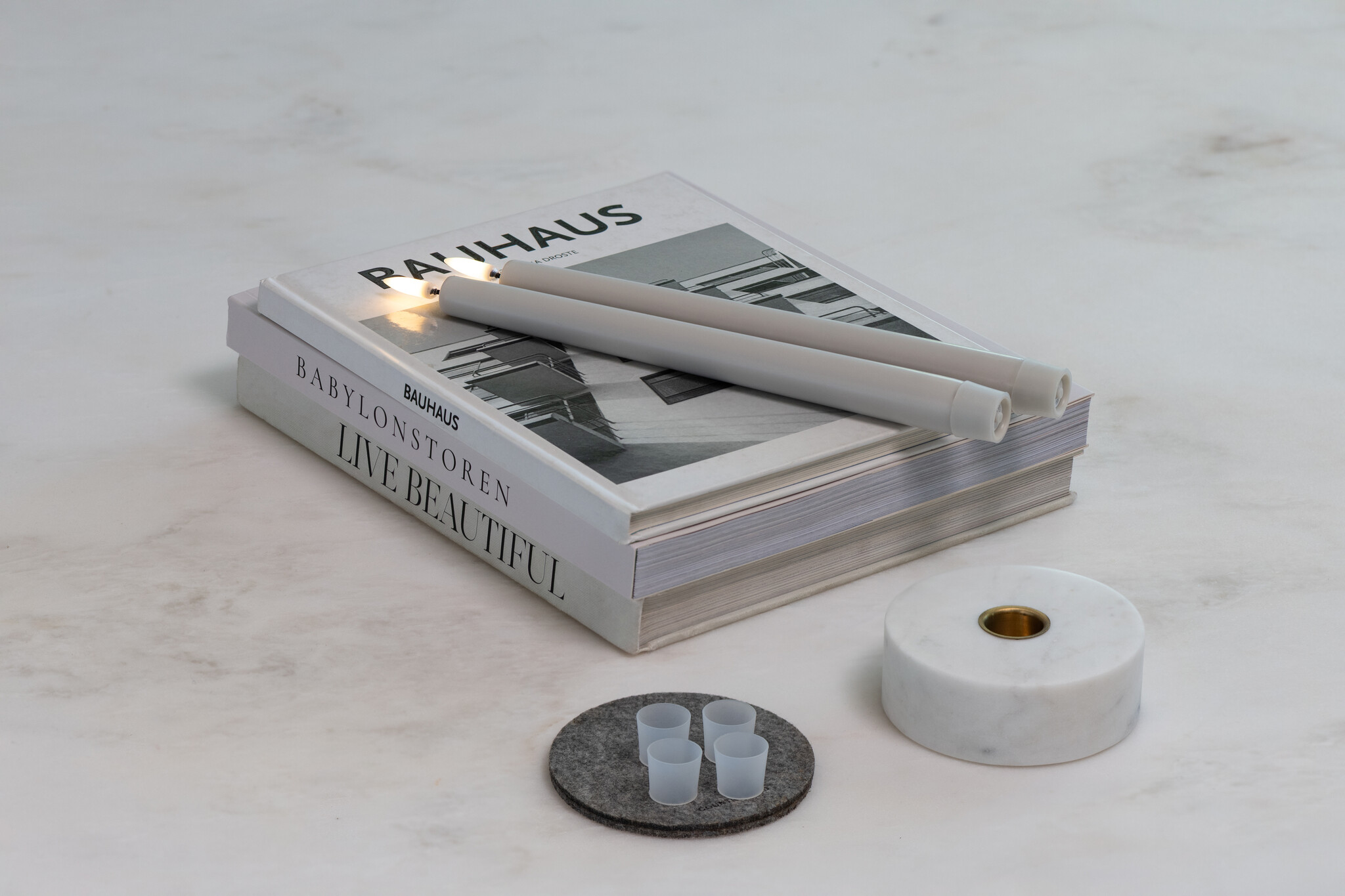Uyuni set/2 LED-Tischkerze – 25 cm