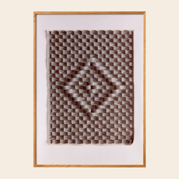 textile artwork 'Diamond Copper' 50x70cm
