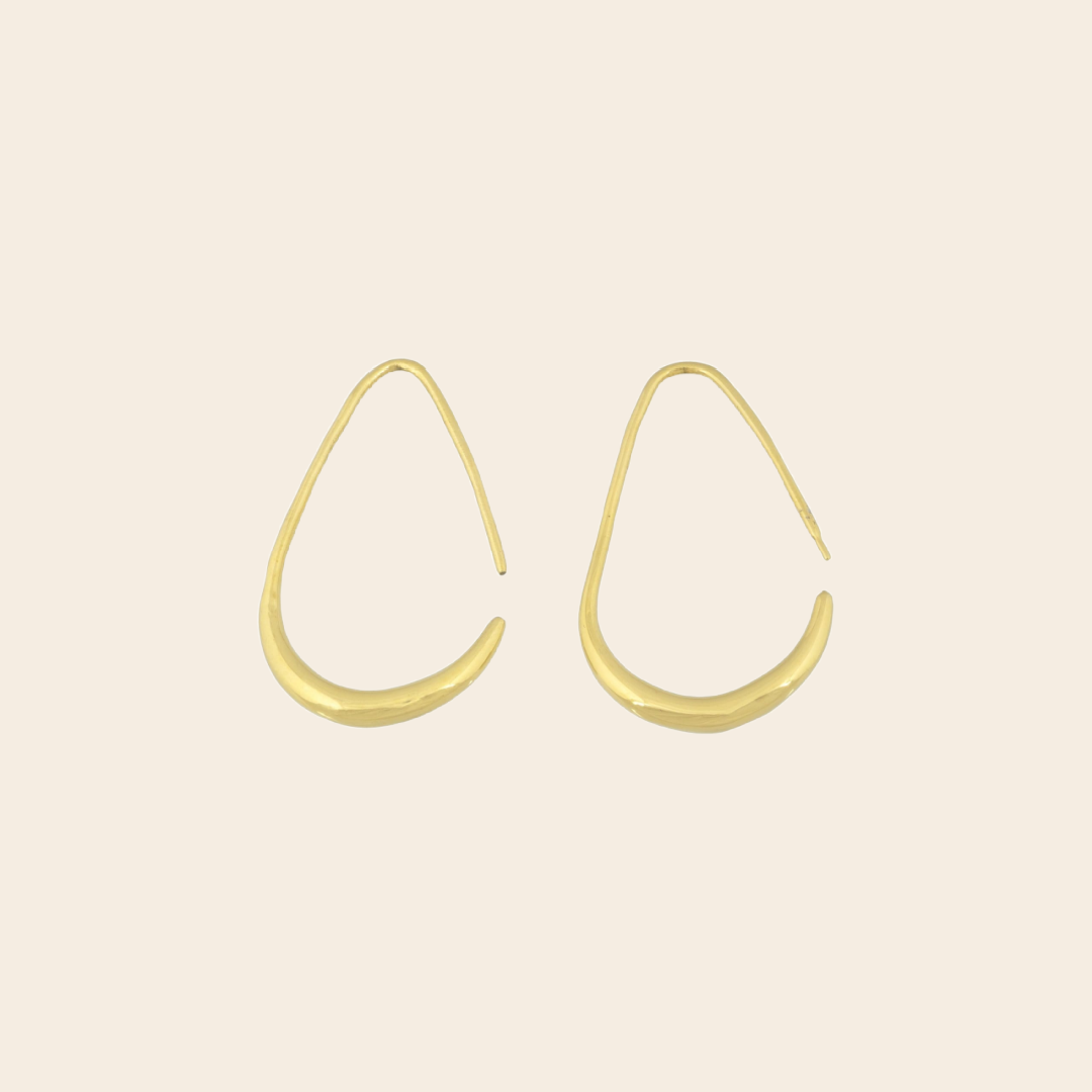 Bandhu oorbellen 'Teardrops' goldplated