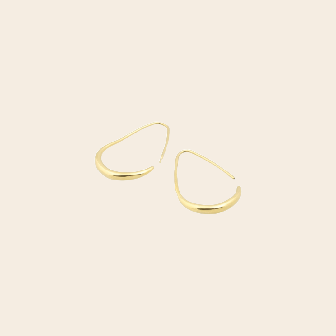 Bandhu oorbellen 'Teardrops' goldplated