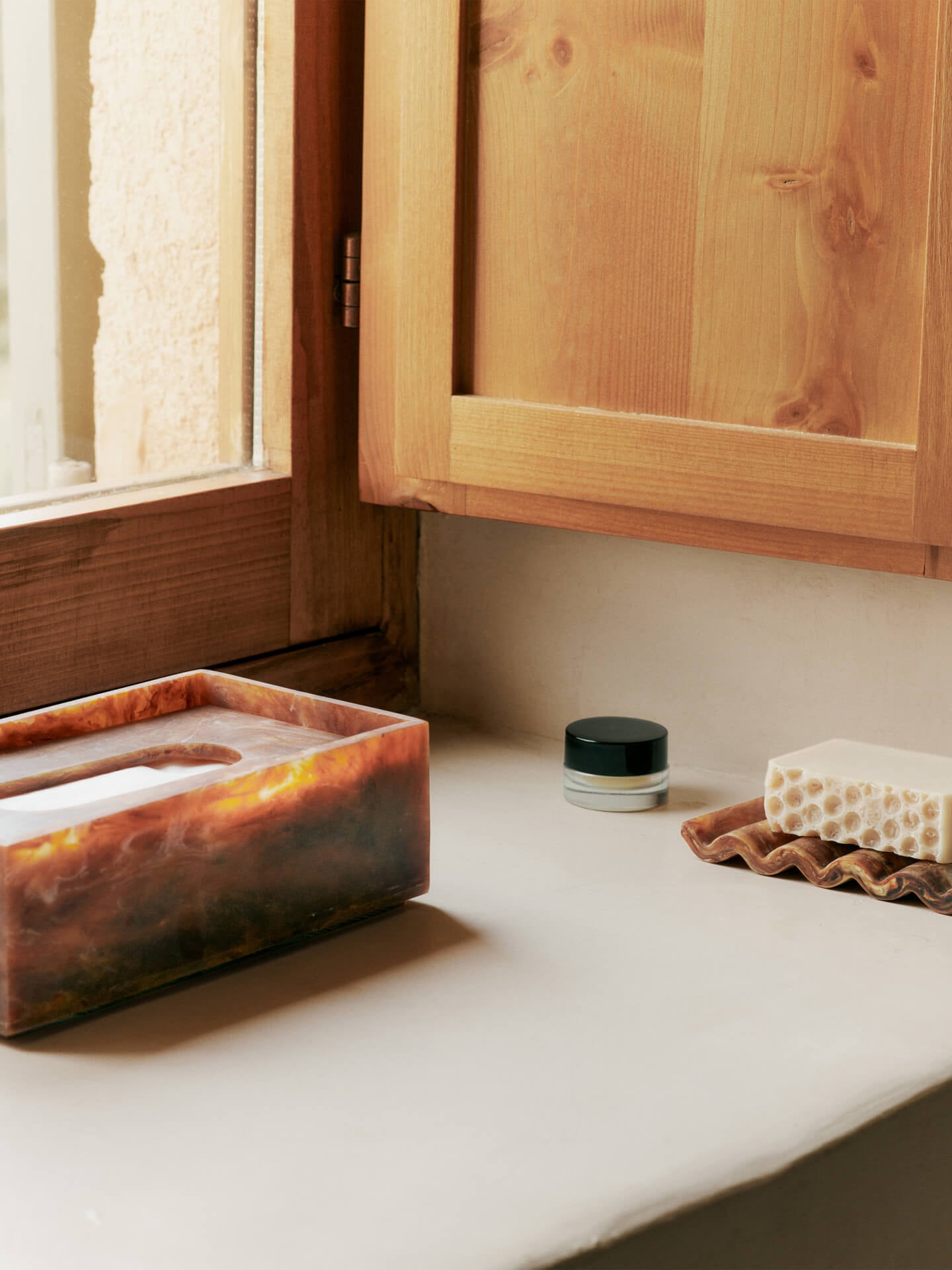 Ferm Living tissuebox 'Mist' hars - kelp
