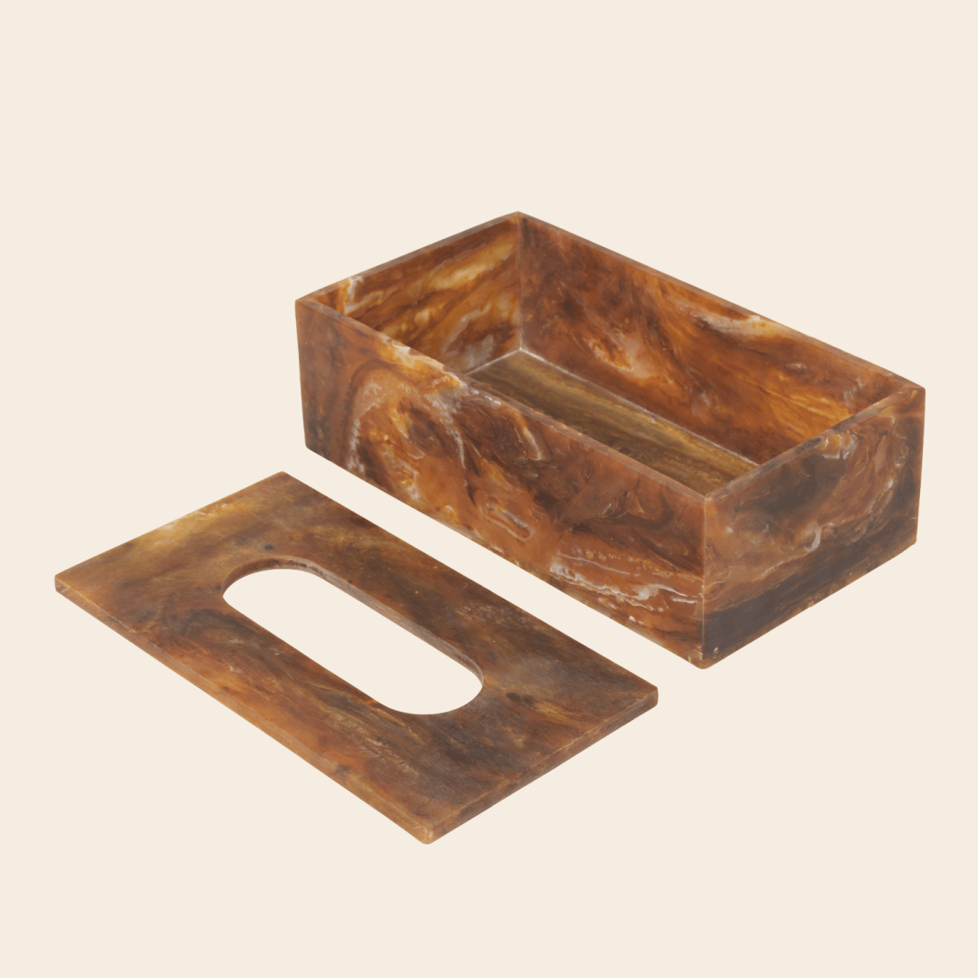 Ferm Living tissuebox 'Mist' hars - kelp