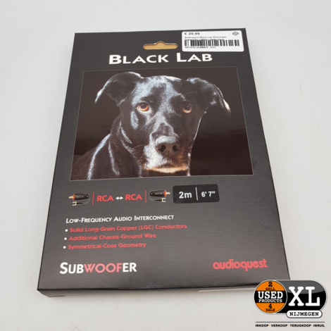 Audioquest Black Lab RCA Kabel Subwoofer 2 Meter | Nette Staat