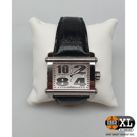 Charriol Actor CCHXL Heren Horloge Zwart met Wit 32 mm | Nette Staat