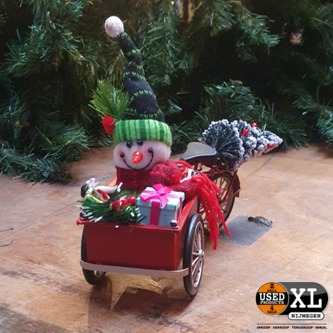 Blikken Model Kerst Bakfiets -Nieuw