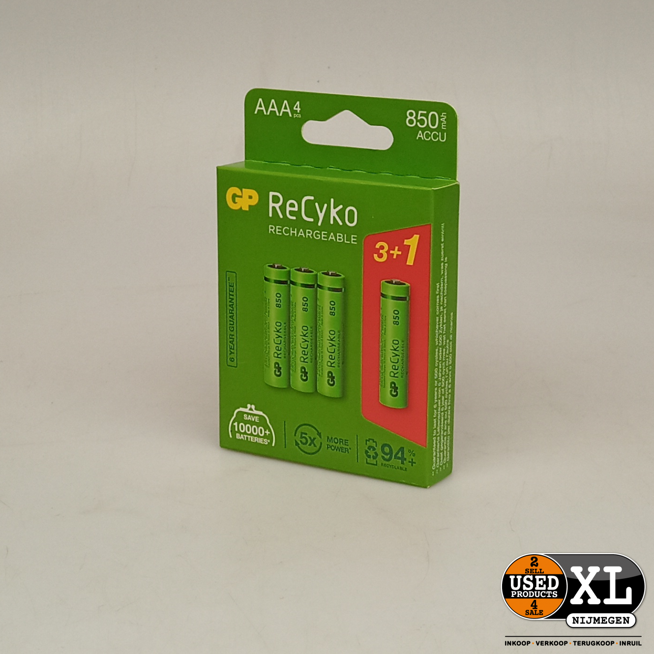 Reinig de vloer vanavond niet GP Recyko AAA Oplaadbare Batterijen | 4 stuks - Used Products Nijmegen XL