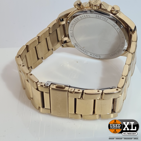 Michael Kors MK8491 Gouden Heren Horloge | Nette Staat